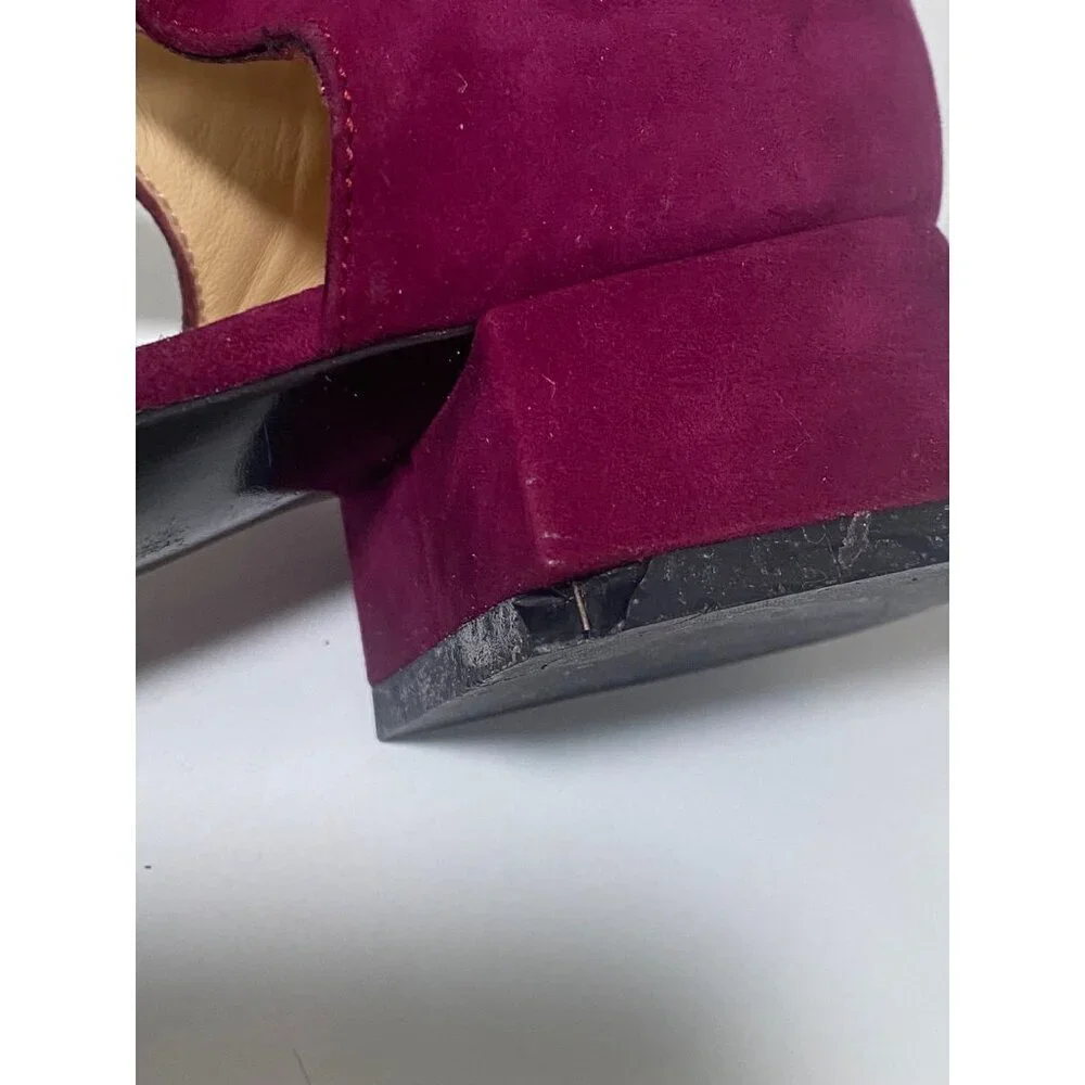 Salvatore Ferragamo Suede D'orsay in Rasberry Size 7